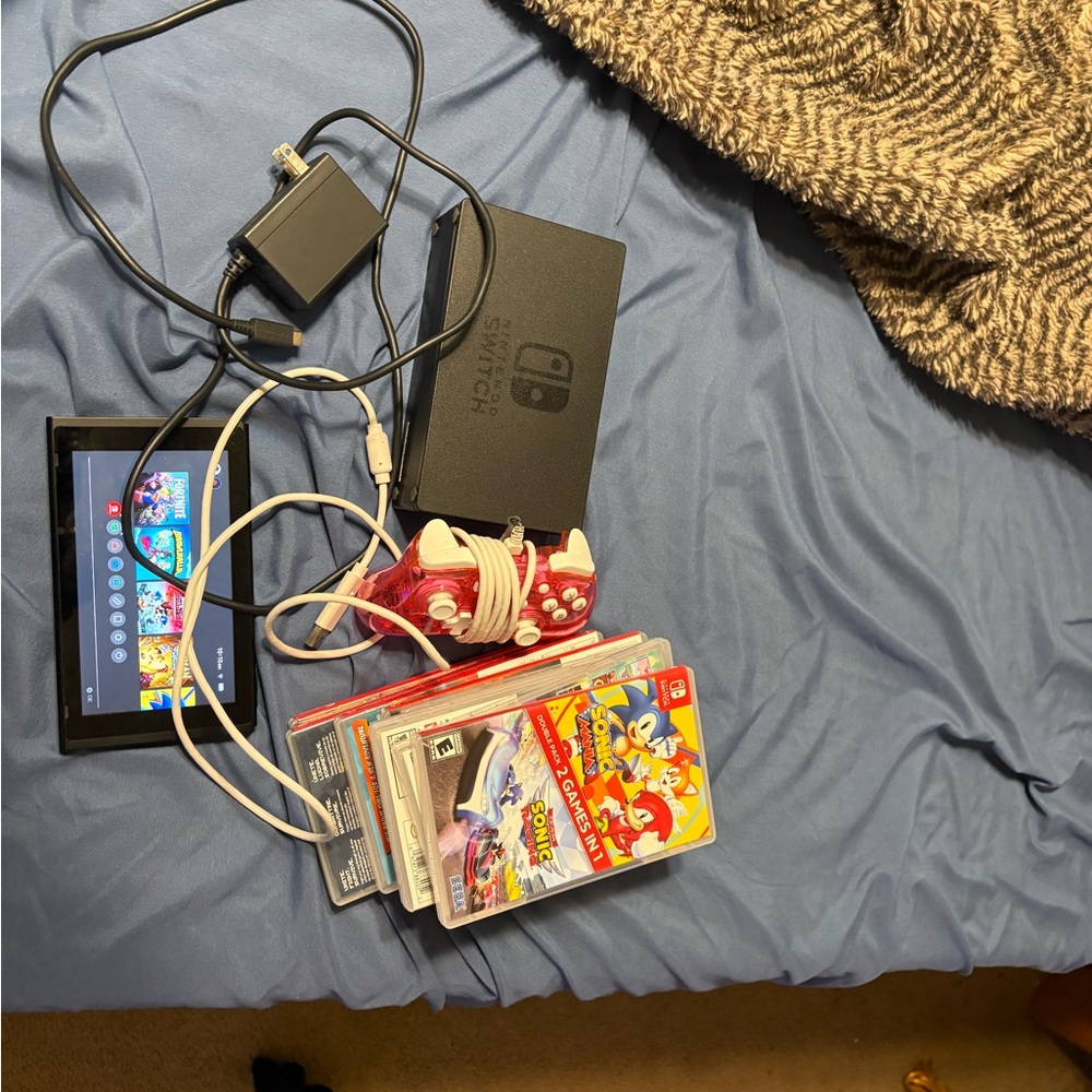 Nintendo Switch Console with Red and White Controller